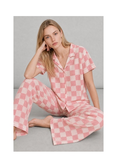 Fit Women Kadın Kısa Kollu Rahat Pembe Pijama Takımı 4727