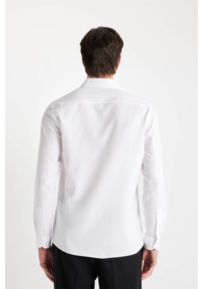 DeFacto Modern Fit Polo Yaka Poplin Uzun Kollu Beyaz Gömlek R4340AZNSWT60 DeFacto Modern Fit Polo Yaka Poplin Uzun Kollu Beyaz Gömlek R4340AZNSWT60