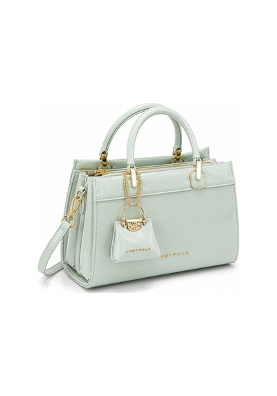 Just Polo İthal Premium Rugan Kadın Çantası Ebat Boy: 14 Cm En : 20 Cm Yeşil