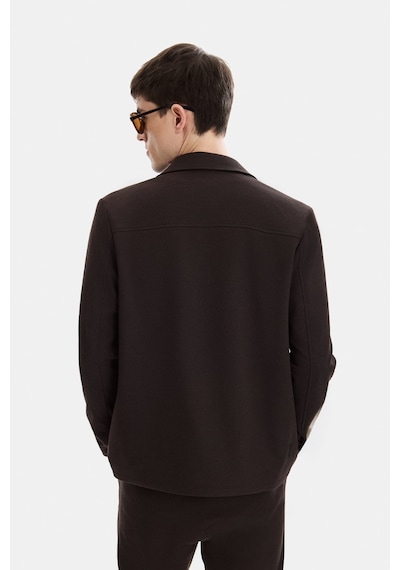 Back And Bond Kahve Regular Fit Jakarlı Diagonel Mont Kahverengi