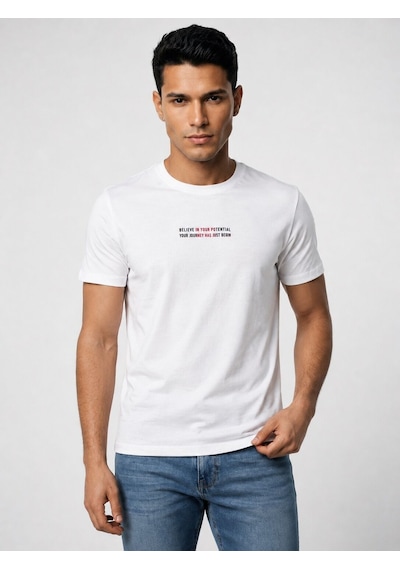 LOFT Regular Fit Erkek Tshirt K.kol Lf2041389 Q1.v1 Beyaz