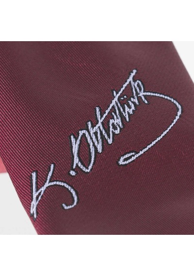 Gaffy Atatürk Imza Desenli Dokuma Bordo Kravat - Ak-25 Bordo