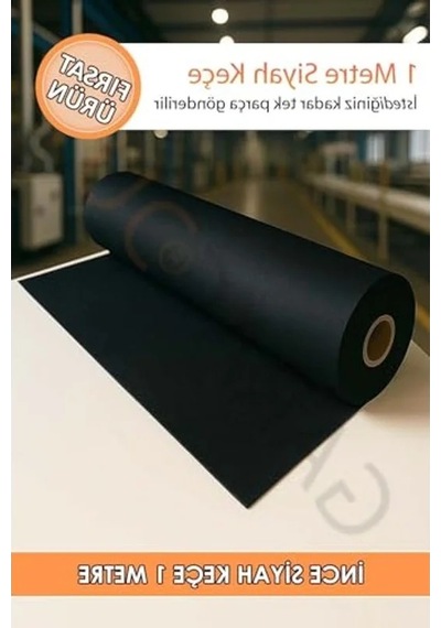 1 Mm Kalınlıkta İnce Keçe Kumaş, 100x100 Cm Siyah