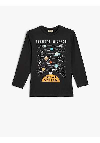 Koton Erkek Çocuk Uzun Kollu T-shirt Antrasit 5wkb10023tk 25ky59000129 Y5903 Antrasit