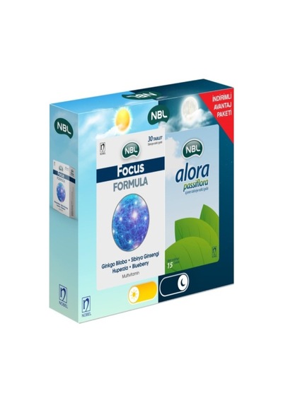 Nbl Focus Formula 30 Tablet + Nbl Alora Passiflora 30 Tablet İndirimli Avantaj Paketi