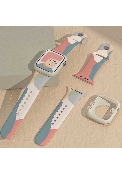 Apple Uyumlu  Watch Ultra 49 MM Kordon Krd-62 Silikon Strap Kordon