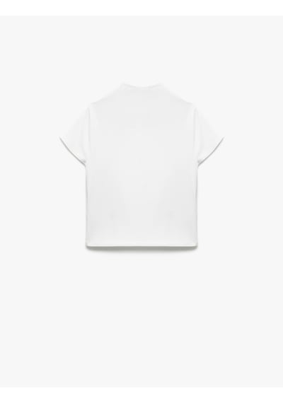Koton Pamuklu Slim Fit Kısa Kollu Dik Yaka Tişört Kırık Beyaz 5sak50357ek Ekru Koton Pamuklu Slim Fit Kısa Kollu Dik Yaka Tişört Kırık Beyaz 5sak50357ek Ekru