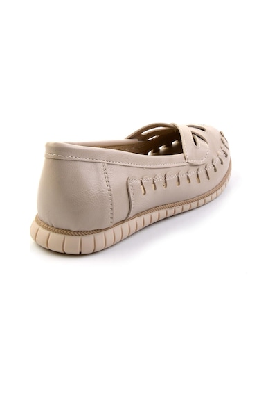 Bambi Bej Leather Kadın Babet K01140005103 Bej