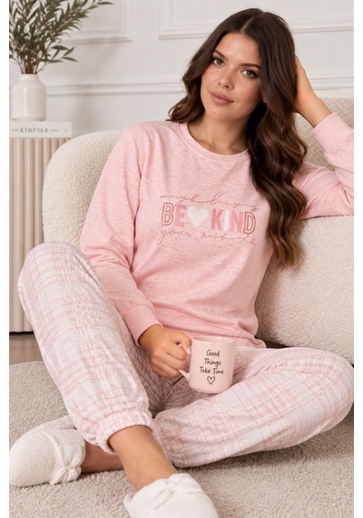 Gd Goldoremi Kadın Premium Büyük Beden Pembe Kışlık Uzun Kollu Pijama Takım Gd Goldoremi Kadın Premium Büyük Beden Pembe Kışlık Uzun Kollu Pijama Takım