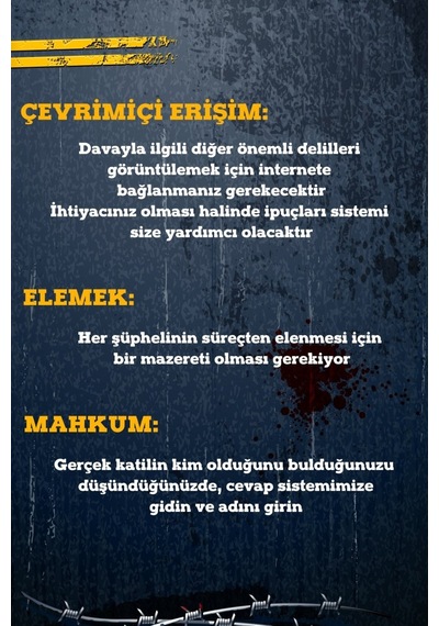 Dedektif Oyunu Kanlı Para Cinayet Çözme Oyunu Dedektiflik Kutu Oyunu Katil Kim Dava Çözme Oyunu