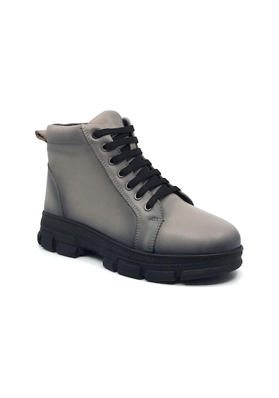 Taşpınar %100 Hakiki Deri Kadın Kışlık Günlük Fermuarlı Sneaker Bot 36-41 Vizon