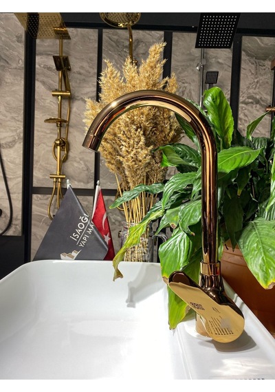 İsaoğlu Yapı Bakır Mutfak Bataryası Bronz Mutfak Bataryası Rose Bakır Evye Musluğu Bakır Batarya Rose Gold