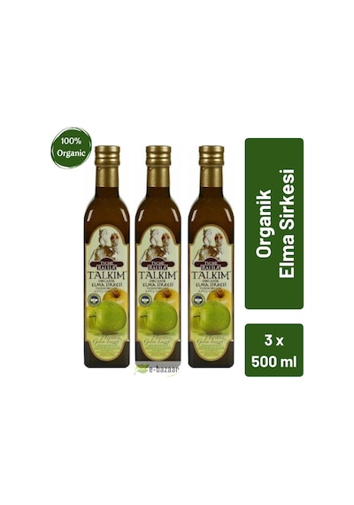 Ralila Organik Talkım Elma Sirkesi 500ml - 3'lü Paket