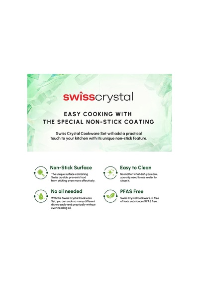 Swiss Crystal Almond Cream 7 Parça Tencere Seti Ind Diğer