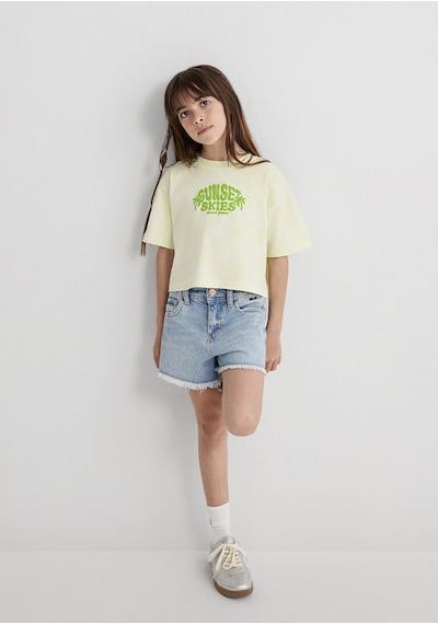 Mavi Loose Baskılı Yeşil Kız Çocuk T-shirt M7610324-90385 Yeşil