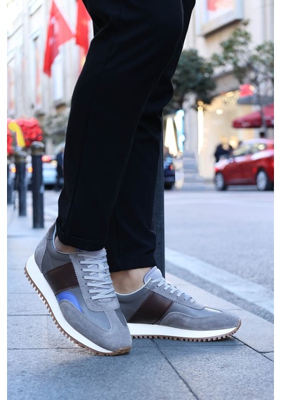 Hakiki Deri Erkek Casual Ayakkabı 819ma261 Füme