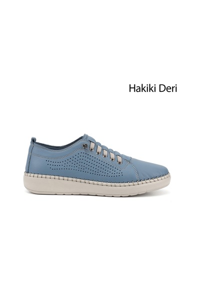 Gönderi(R) Gönderi R Kadın Mavi Bağcıklı Hakiki Deri Comfort Ayakkabı Dyza82942819