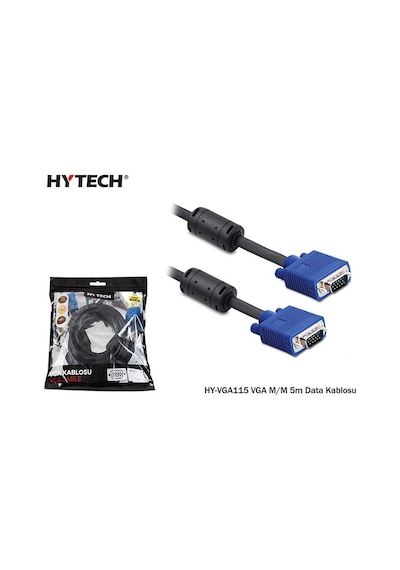 Hytech Hy-Vga115 Vga 5 Metre Monitör Projeksiyon Data Kablosu Hytech Hy-Vga115 Vga 5 Metre Monitör Projeksiyon Data Kablosu