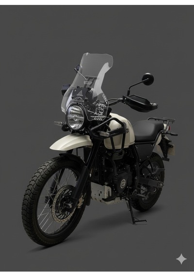 Royal Enfield Himalayan 450 Tur Cami 55cm Yükseklik + Gps Tutucu Bar Şeffaf