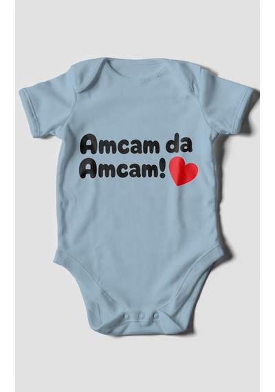 Morivokids Amcam Da Amcam Kısa Kollu Bebek Body %100 Pamuk Bebe Mavisi
