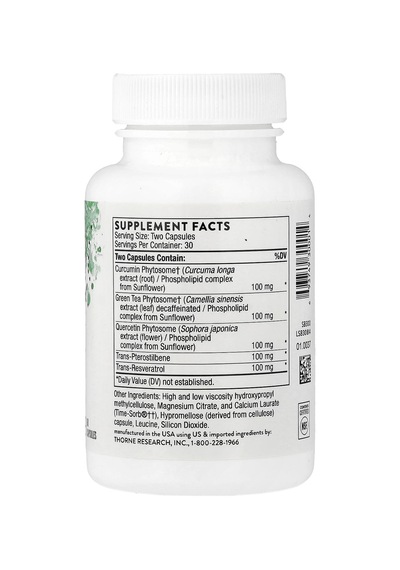 Thorne, Resveratrol Kompleksi, 60 Kapsül