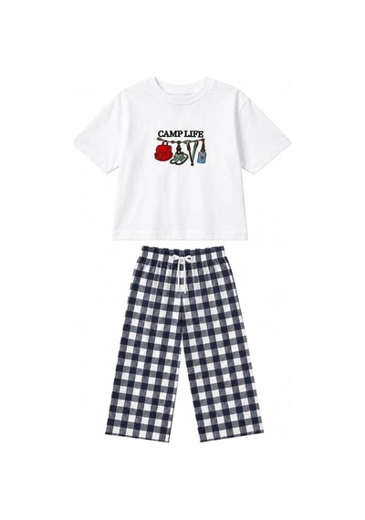 Minimorakids Erkek Çocuk % 100 Pamuk Keten Karışımlı Pantolon + T-shirt Takım Lacivert