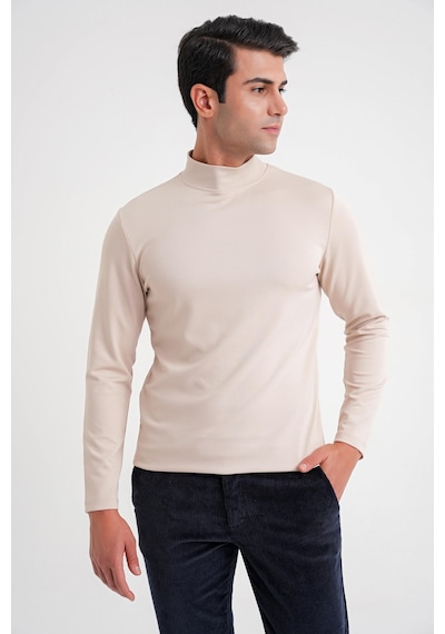 Efor Ts 894 T-shırt Slim Bej Casual Bej