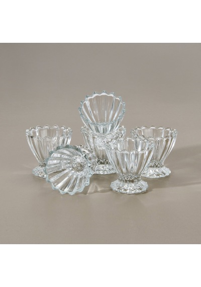 Glasss In Love 6'lı Dondurma Kasesi - Şeffaf - 160 Ml Renkli
