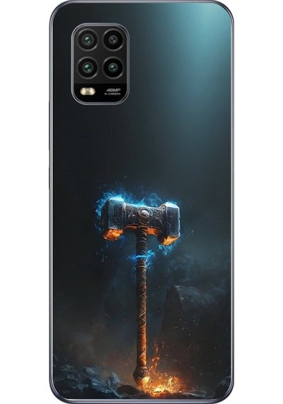 Xiaomi Mi 10 Lite Uyumlu Şeffaf Kılıf Çekiç Tasarımlı