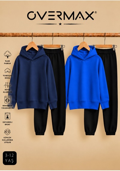 Overmax 2 Li Çocuk Kapüşonlu Eşofman Takımı Sweatshirt & Eşofman Altı 3-12 Yaş Lacivert-siyah, Saks Mavi-siyah - 919953561 Lacivert-siyah, Saks Mavi-siyah Overmax 2 Li Çocuk Kapüşonlu Eşofman Takımı Sweatshirt & Eşofman Altı 3-12 Yaş Lacivert-siyah, Saks Mavi-siyah - 919953561 Lacivert-siyah, Saks Mavi-siyah