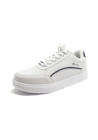 Beyaz Renk Düz Taban Bağcıklı Kadın Sneakers Beyaz