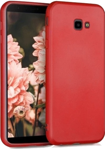 Samsung Uyumlu Galaxy J4 Plus Arka Kapak Silikon Kılıf + Temperli Cam Ekran Koruyucu