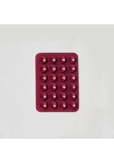 Maks Technology Öpücüklü 02 Çift Taraflı Silikon Telefon Tutucu 6,50cm X 10cm - Mürdüm