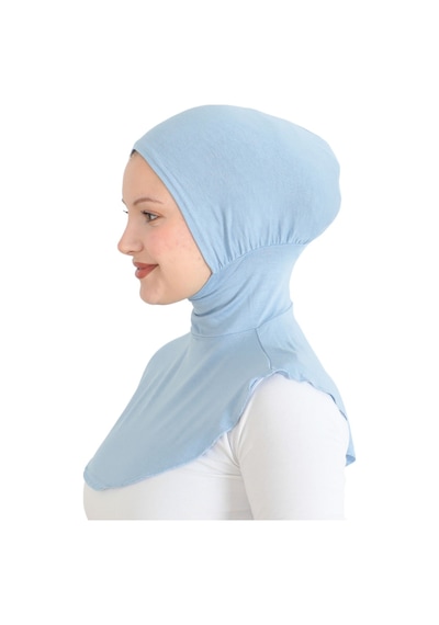 Modish Group Kadın Boyunluklu Hijab Tesettür Pratik Spor Bone - Sarı Mavi