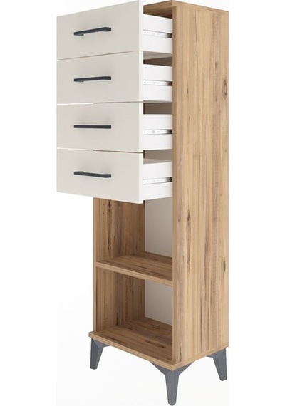 Arges Dolap Tek Raflı 4 Çekmeceli 44x30x134 Çam-aytaşı Atlas Çam Arges Dolap Tek Raflı 4 Çekmeceli 44x30x134 Çam-aytaşı Atlas Çam