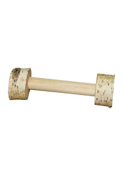 Kuş Oyuncağı 12 Cm Ahşap Ayak Egzersiz Dambılı, Papağanlar İçin Dayanıklı