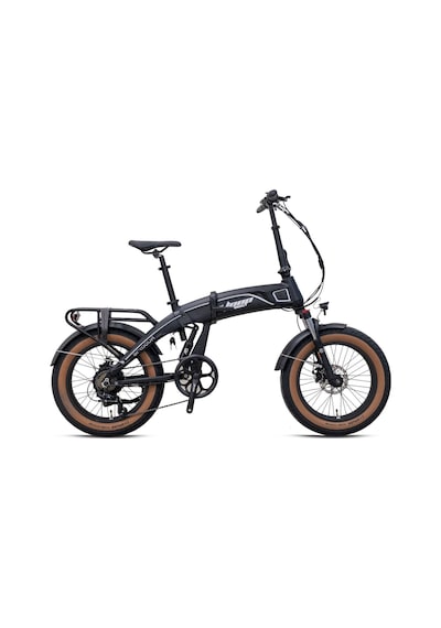 Armour -20"katlanir Fat Bike -7 Vites-elektrikli- Mat Siyah-gri Mat Siyah