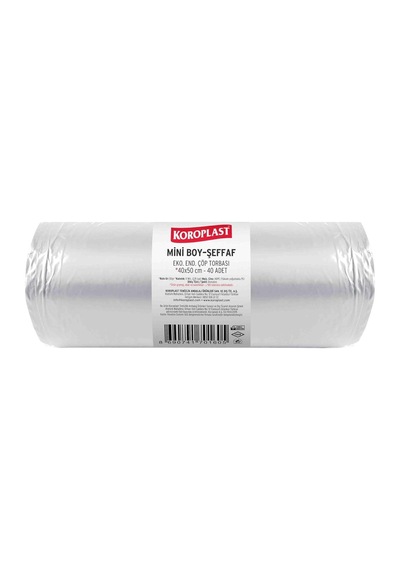 Ekonomik Endüstriyel Mini Şeffaf Çöp Torbası 40'li 40x50 Cm, Yırtılmaya Dayanıklı & Sızdırmaz Küçük Boy Çöp Poşeti, Çift Katlı, Geri Dönüştürülebilir, Mutfak, Ofis, Ev Atıkları İçin