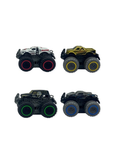 Superior Burst Siyah Renkli Mini Truck - 8 Cm Hareketli Tekerlekli Oyuncak Araba - 1 Adet