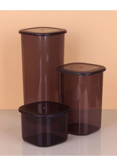 3lü Saklama Kabı - 1750-1200-550ml Koyu Şeffaf Belirtilmemiş