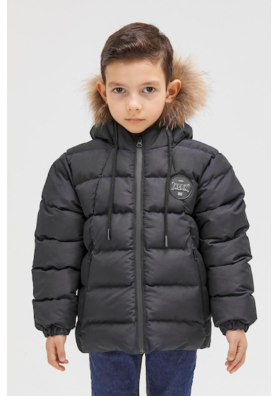 Benittokids Erkek Çocuk Natürel Kürklü Mont 51289 Lacivert