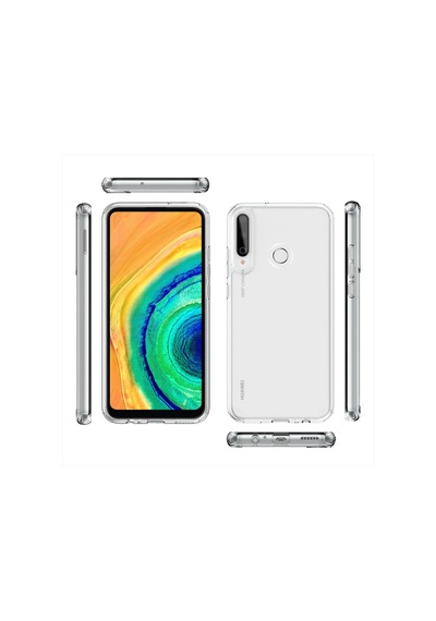 Huawei P40 Lite E Kılıf Lüx Kamera Korumalı Şeffaf Silikon Kılıf Şeffaf