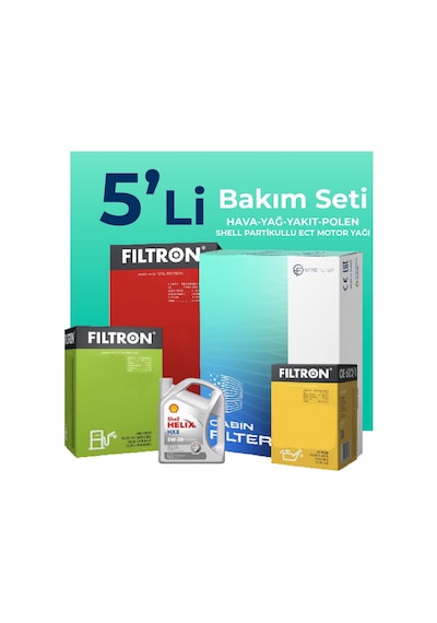 Volvo S80 1.6 Dizel Filtre Bakım Seti Shell Motor Yağlı 2013-2015 5 Li 8200BKMFLSHNGFL30294
