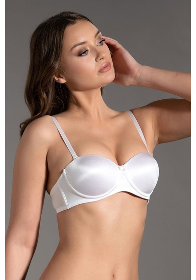 Kompedan Basic Straplez Desteksiz Sütyen New Bra 7050-beyaz Beyaz