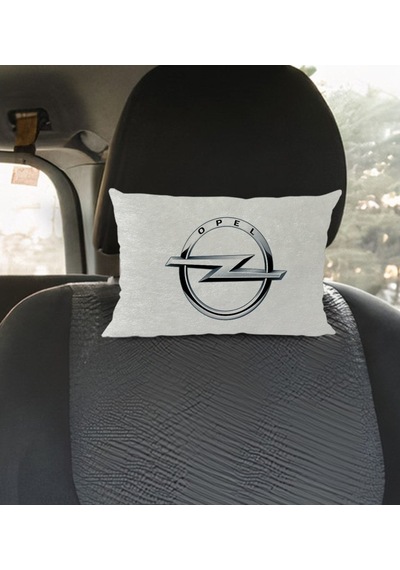 Bk Gift Opel Tasarımlı Dikdörtgen Araç Koltuk Yastığı-1