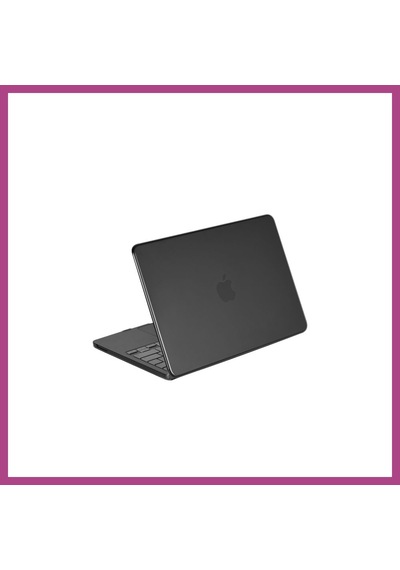 Gees Global Macbook Neo Şeffaf Macbook Kapak - Siyah Gbzs