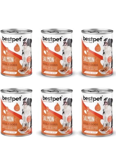 Bestpet Somon Balıklı Köpek Konservesi 400 Gr 6'lı Paket