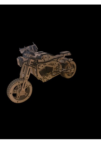 Ahşap Motosiklet Maketi Dekoratif El Yapımı 33 15 Cm