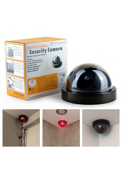 Led Işıklı Sahte Güvenlik Kamerası - Gerçekçi Görünümlü,