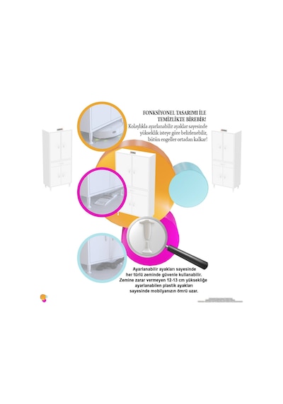 Eliusta Nexa Modüler Dolap 85 Cm Banyo/mutfak Dolabı Extra Kullanım Alanlı 85x173x32,5 Cm Beyaz Dolap Beyaz Eliusta Nexa Modüler Dolap 85 Cm Banyo/mutfak Dolabı Extra Kullanım Alanlı 85x173x32,5 Cm Beyaz Dolap Beyaz